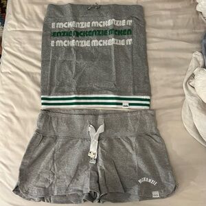 UK brand Mckenzie strapless top and shorts.